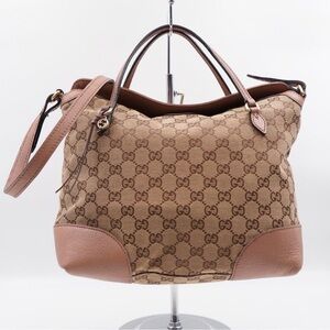 Gucci Bree GG Canvas Convertible Top Handle Bag